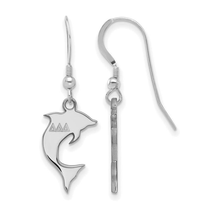 Sterling Silver Delta Delta Delta Small Dangle Earrings
